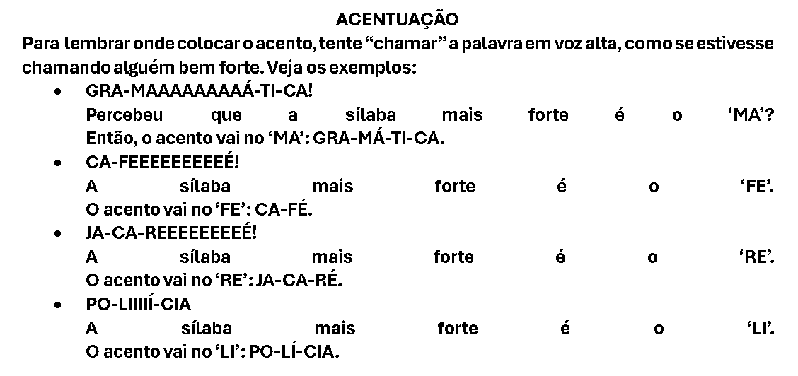 Regras de acentuação simplificadas